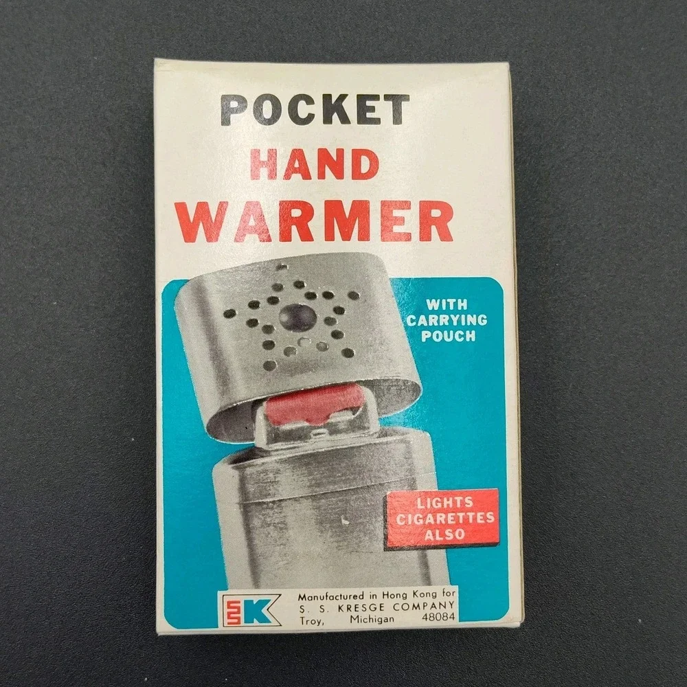 Vtg Pocket Hand Warmer Kmart 1960's Original NOT COMMON 60'S SEE BB11.5ON587